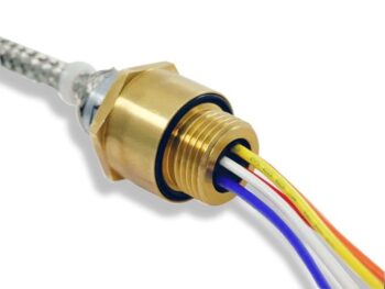 SAE threaded hermetic wire to cable feedthrough
