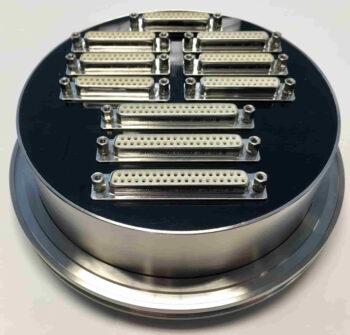 Hermetic Portplate Electrical Feedthrough Assembly with 10 D-sub Connectors
