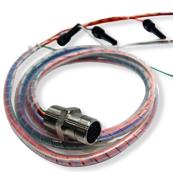 hermetic assembly with wires and connector