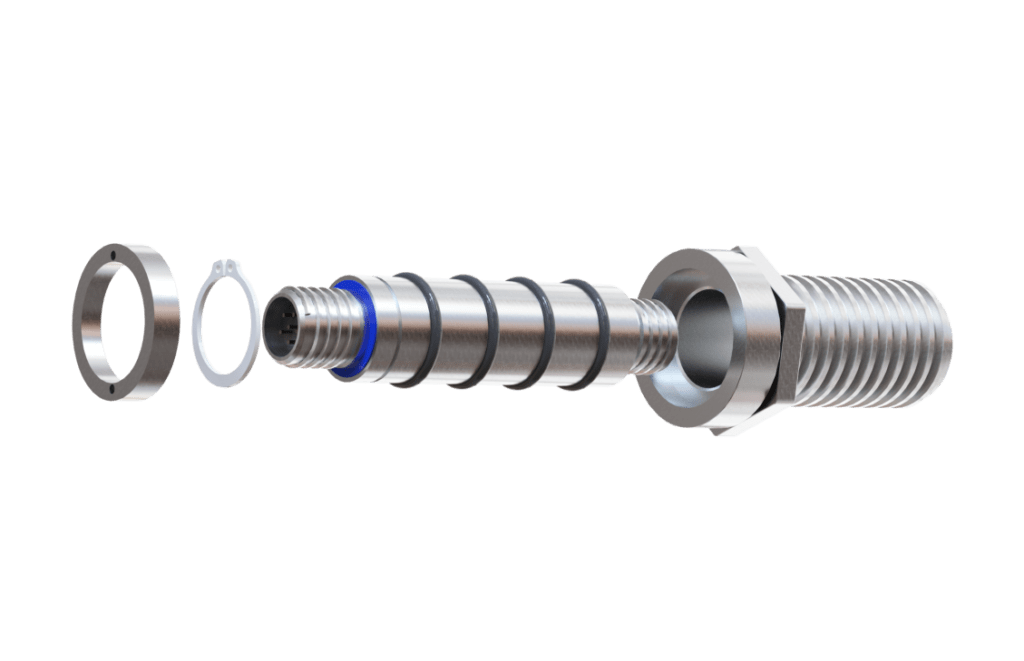 hermetic push-through feedthrough assembly for glovebox applications