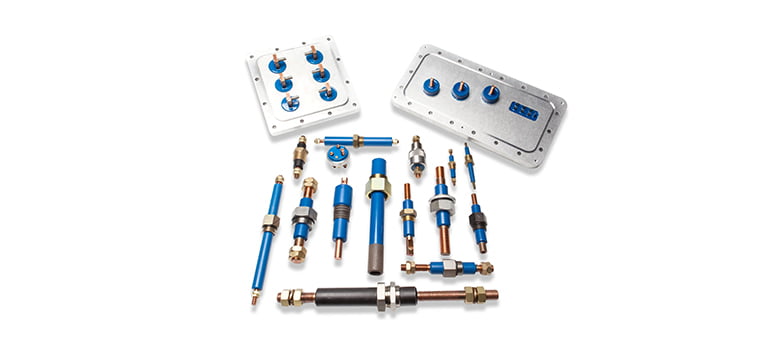 StudSeal hermetic terminal seals and power feedthroughs