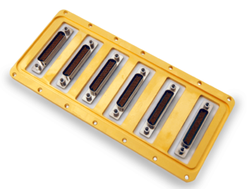 hermetic micro-D connectors in AlBeMet plate