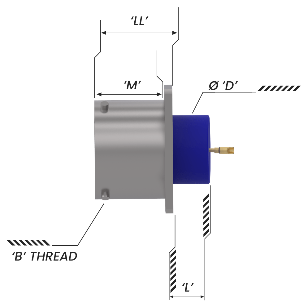 MIL-DTL-38999 Series III Box Mount Connector