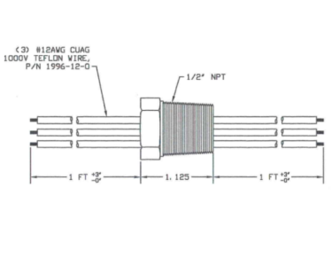 28010 Hermetic Wire Feedthrough