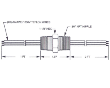 28068 Hermetic Wire Feedthrough