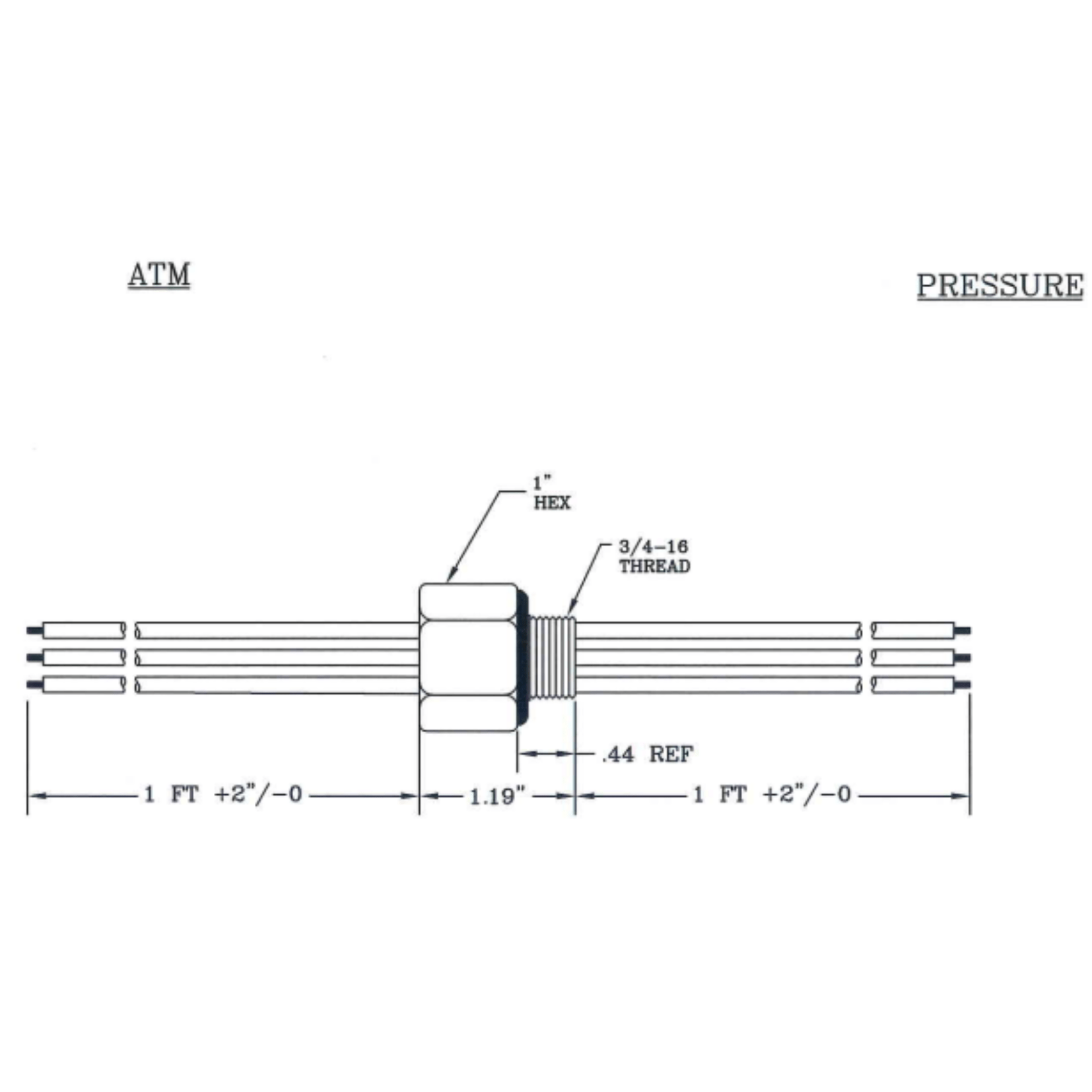 28160-1-1 HERMETIC WIRE FEEDTHROUGH