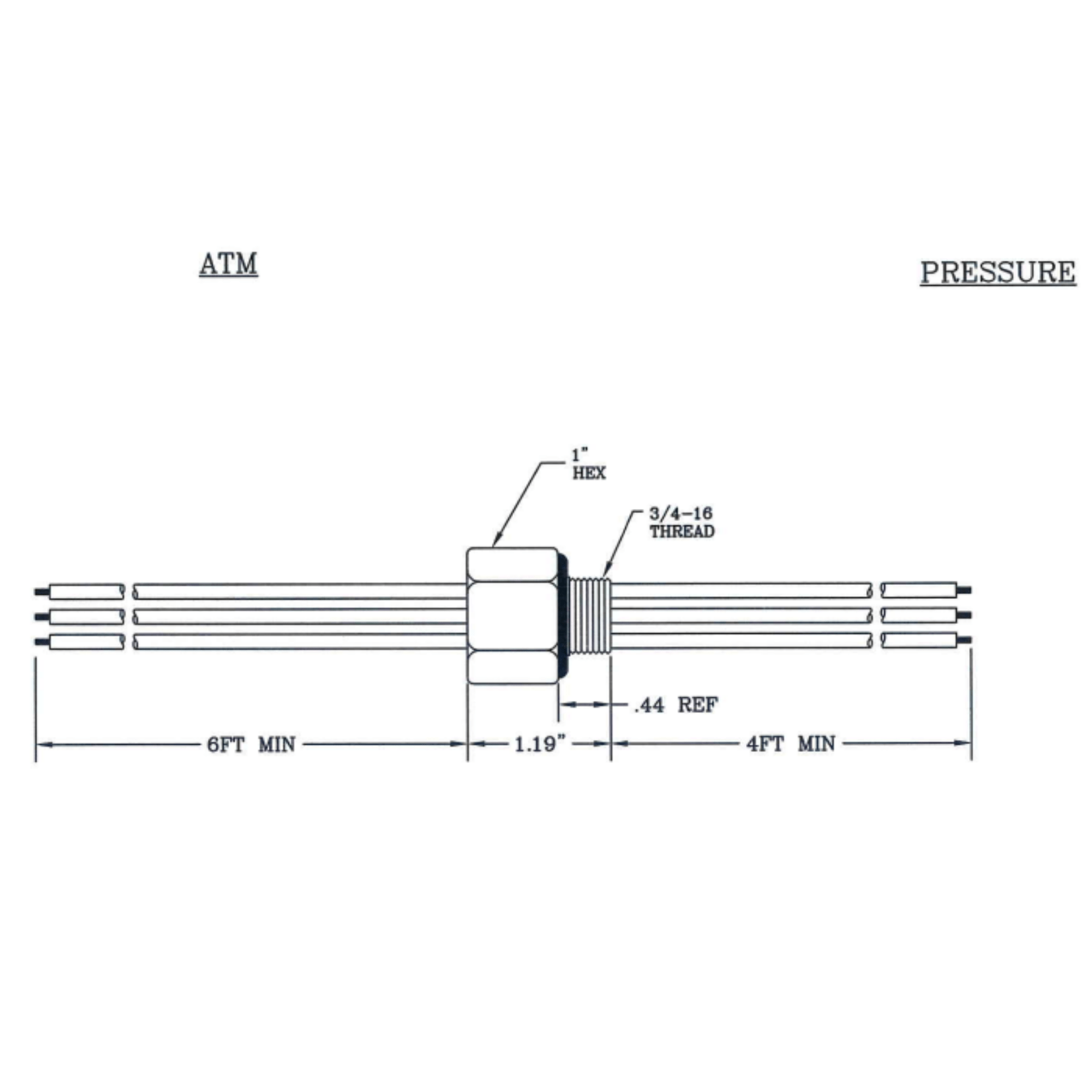 28163 HERMETIC WIRE FEEDTHROUGH