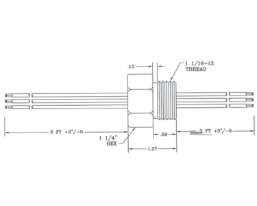 28184T Hermetic Wire Feedthrough