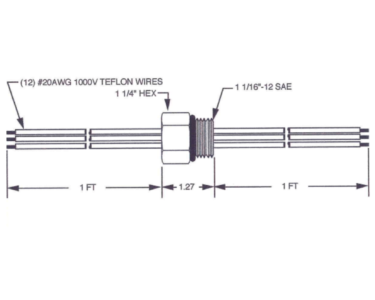 28174 Hermetic Wire Feedthrough