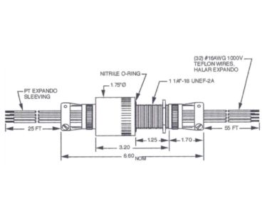 28353 Hermetic Wire Feedthrough