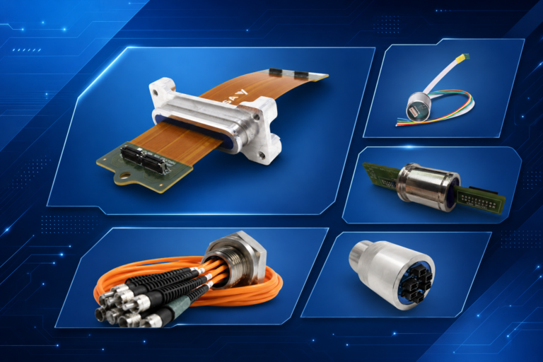 Collage of hermetic fiber optic and circuit seal feedthrus.